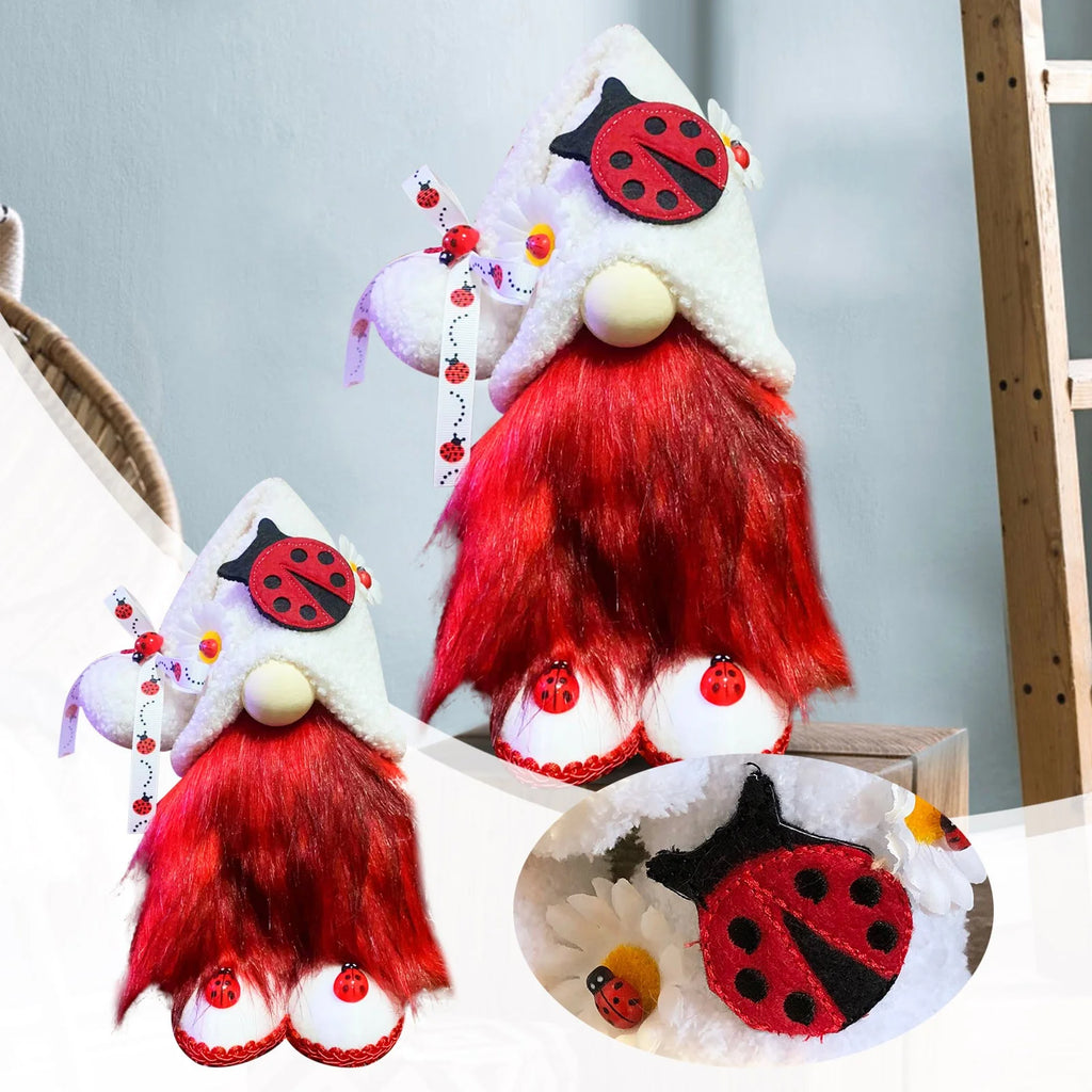 Ladybugs Daisy Holiday Ornament Doll Polyester One Size V1199