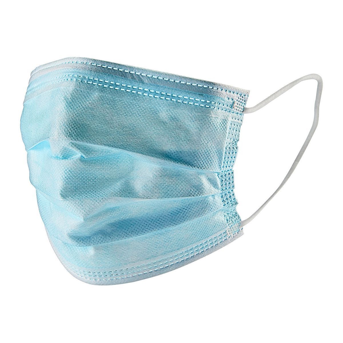 3-Ply Disposable Face Masks, 10 Pack, Blue A65837