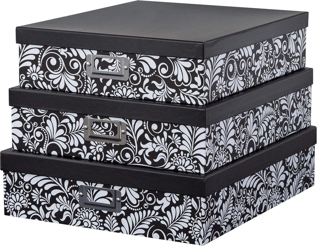 Blue Spots Set of 3 Paperboard Nesting Boxes N412