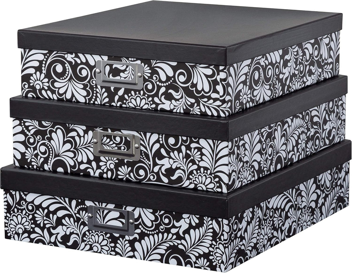 Blue Spots Set of 3 Paperboard Nesting Boxes N412