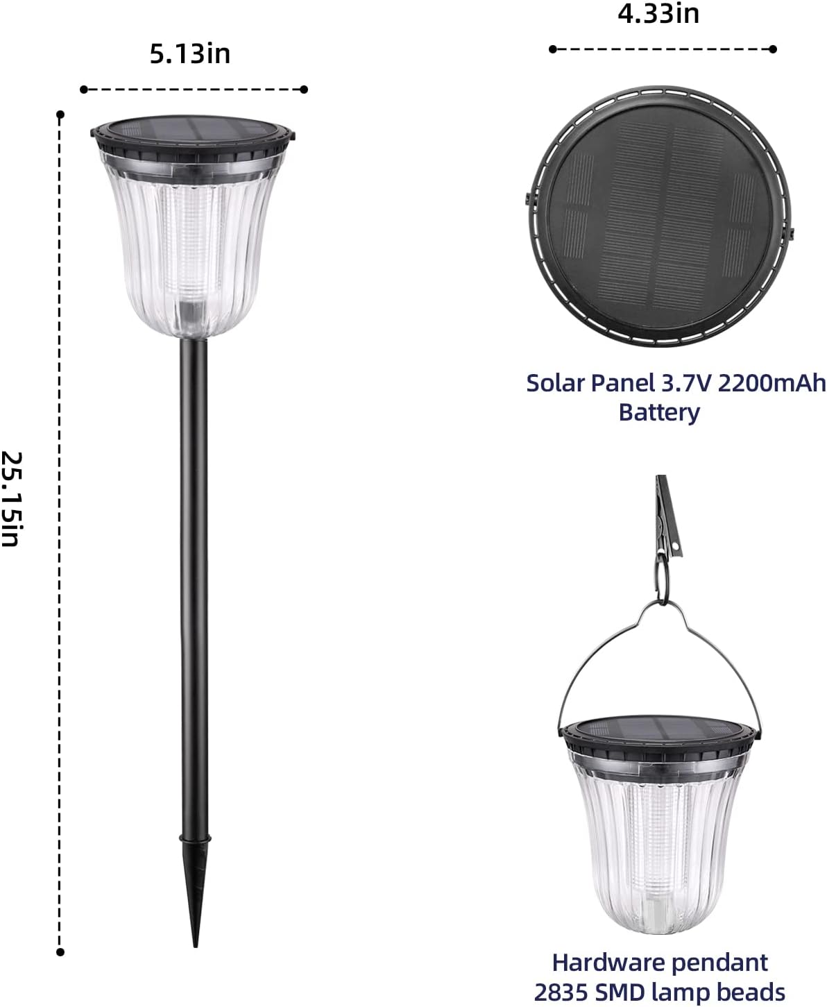 4 Pack IP65 Waterproof Solar Pathway Lights I13674