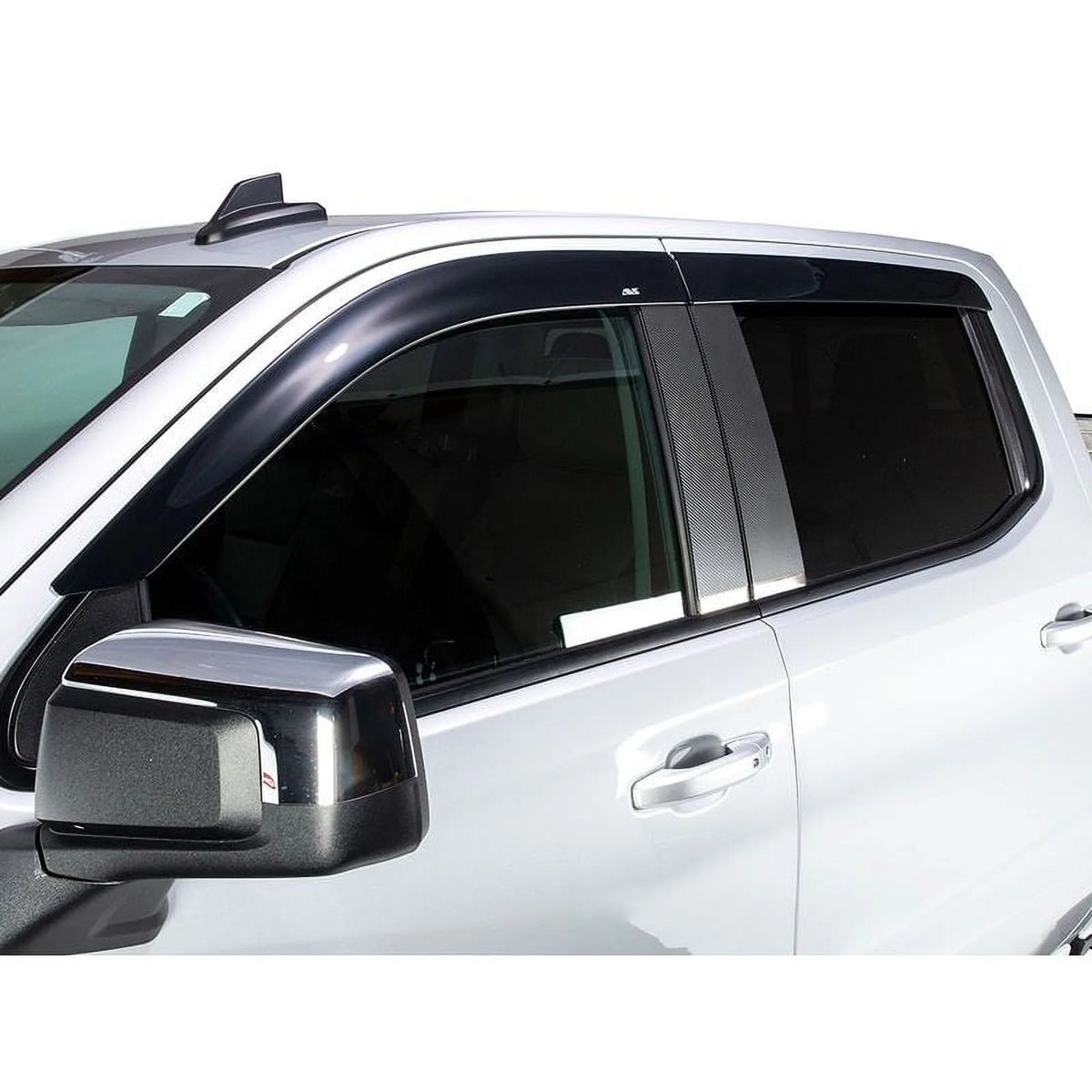 Smoke W/Chrome Trim 4 Pc Low Profile Ventvisor F5720