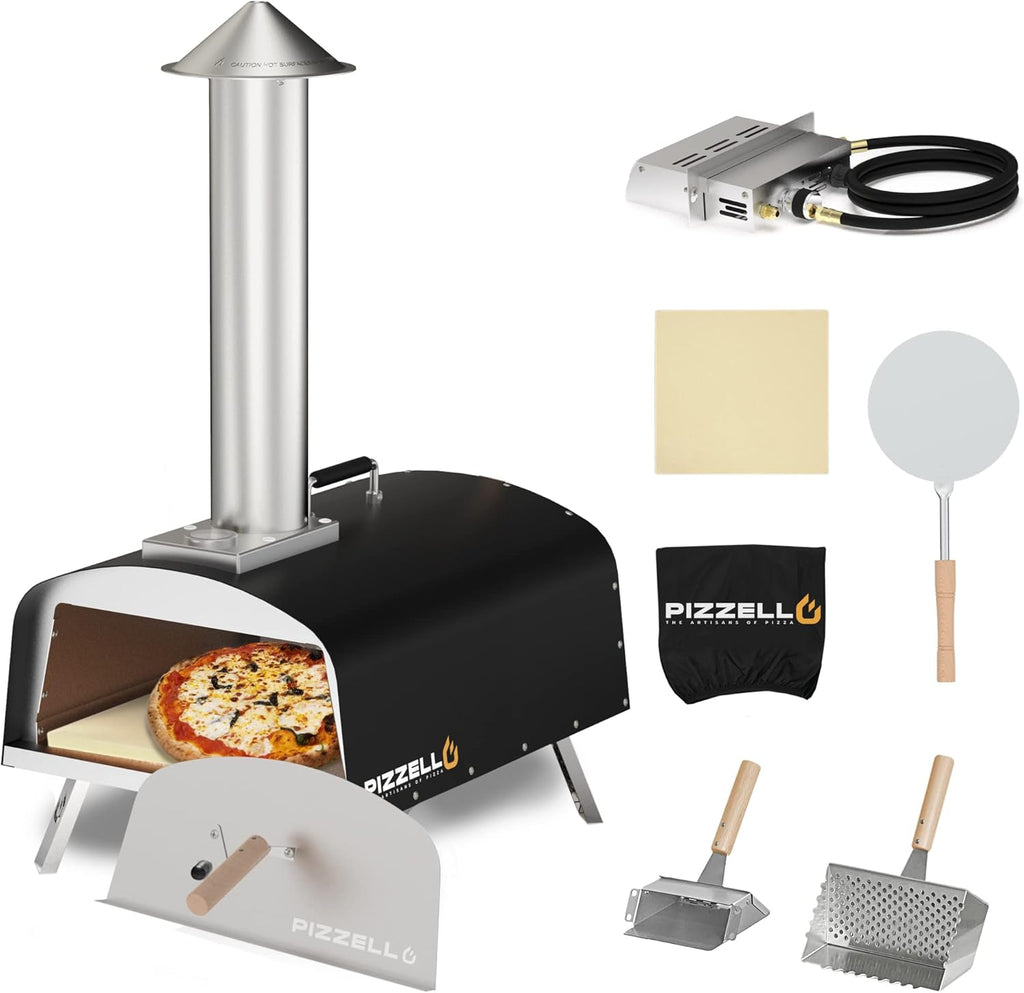 13 Propane Gas Pizza Oven with Pizza Stone, Pizza Peel, Carry Bag W4931