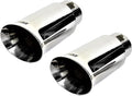 Universal Exhaust Tip Stainless Steel Double Wall Chrome Polish Pack of 2 B3835