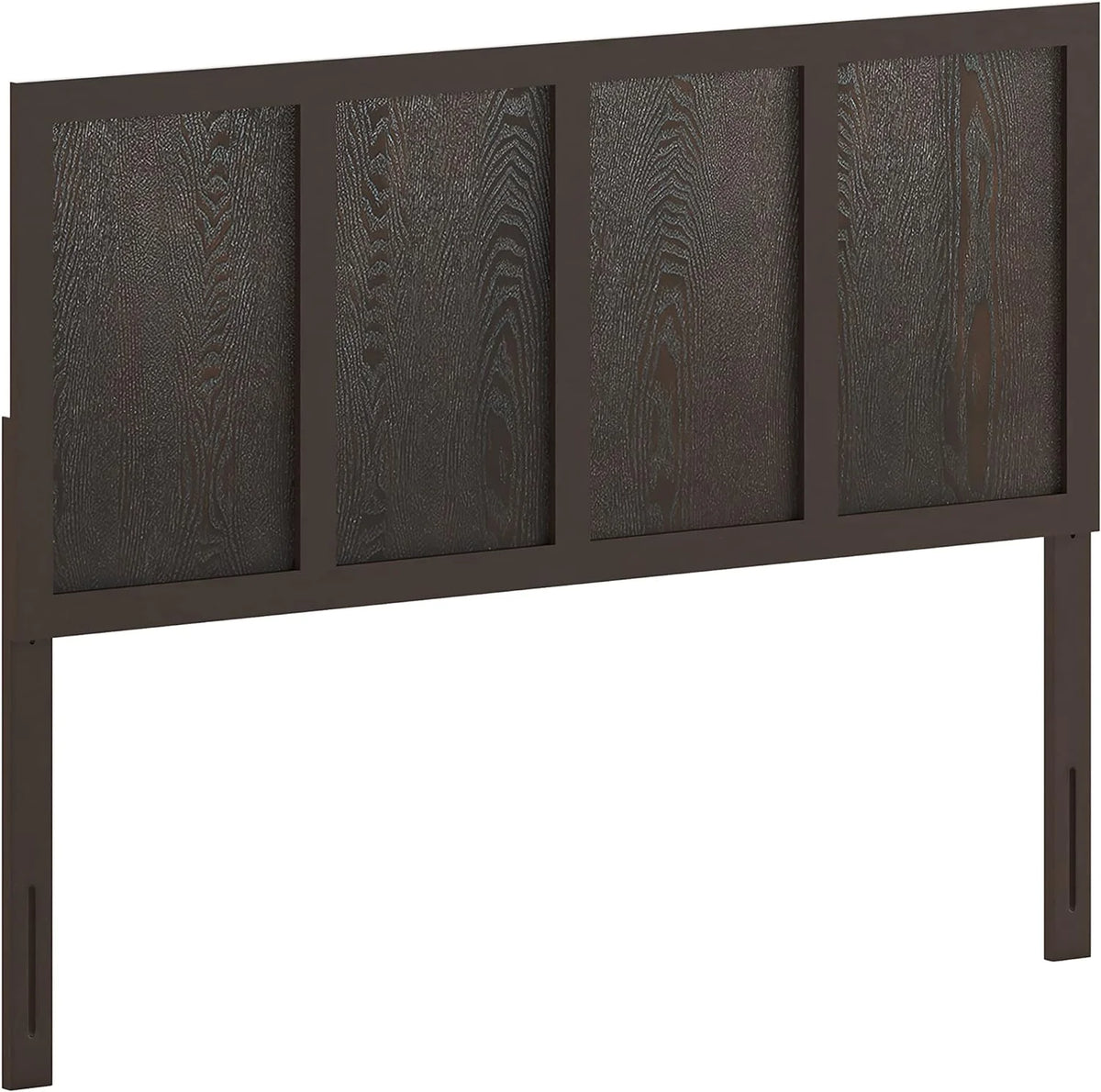 Queen Size Dark Brown Wooden Adjustable Headboard B7496