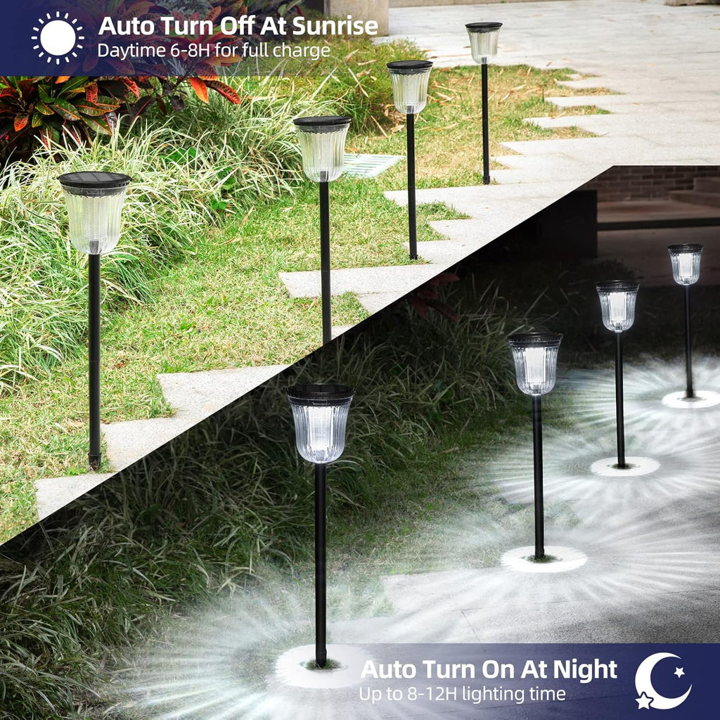 4 Pack IP65 Waterproof Solar Pathway Lights I13674