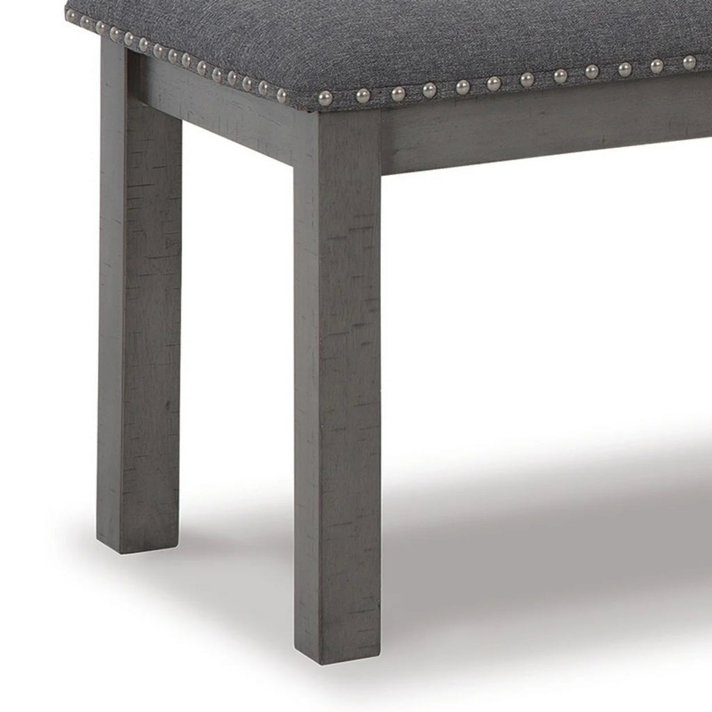 Antique Gray Wood Bench P982846