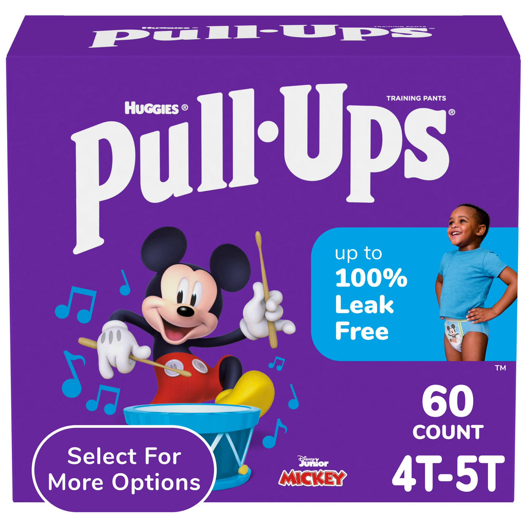 Boys' Potty Training Pants, 4T-5T (38-50 lbs), 60 Count B942605