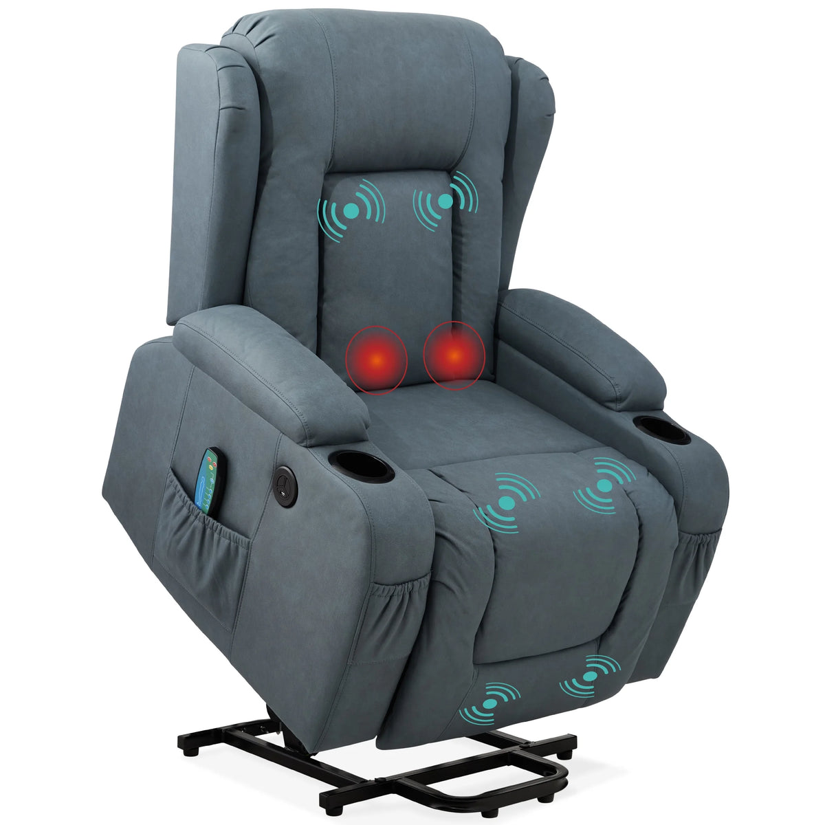 Blue Electric Power Lift Recliner Massage Chair V960765