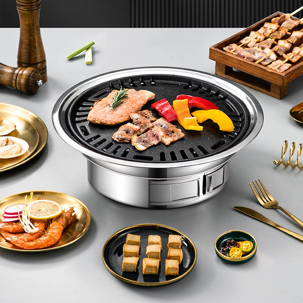Charcoal Grill Non-stick Stainless Steel BBQ Grill Q9566