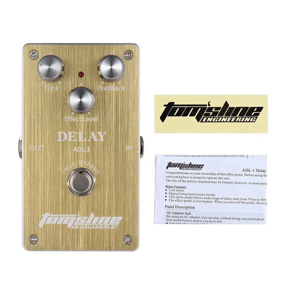 Delay Electric Guitar Effect Pedal Aluminum Alloy Housing True Bypass N194