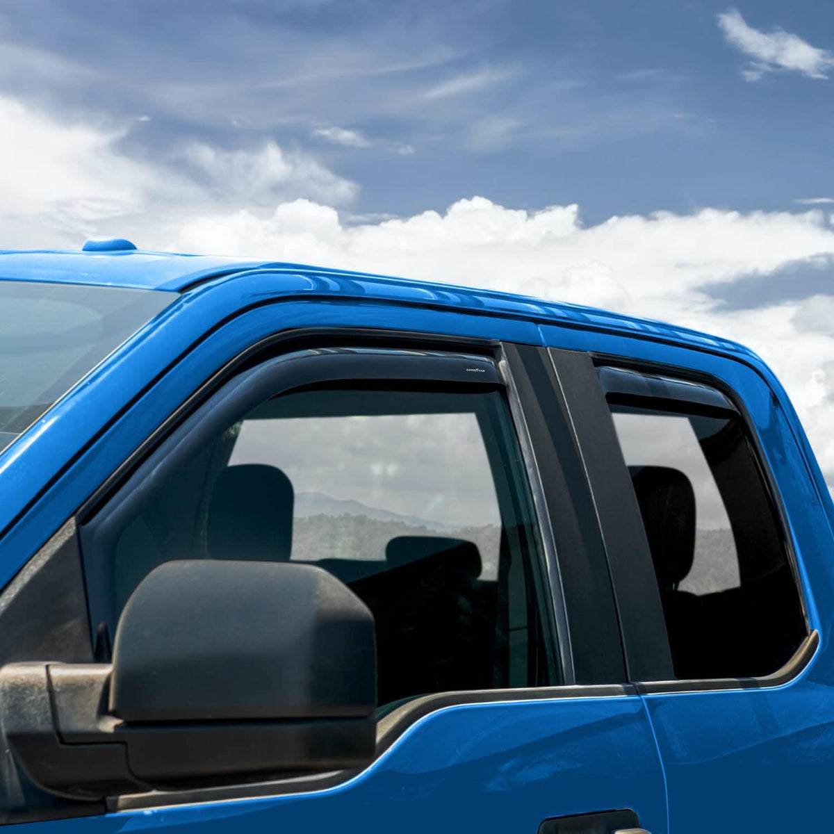4pcs Shatterproof in-Channel Window Deflectors Rain Guards P802