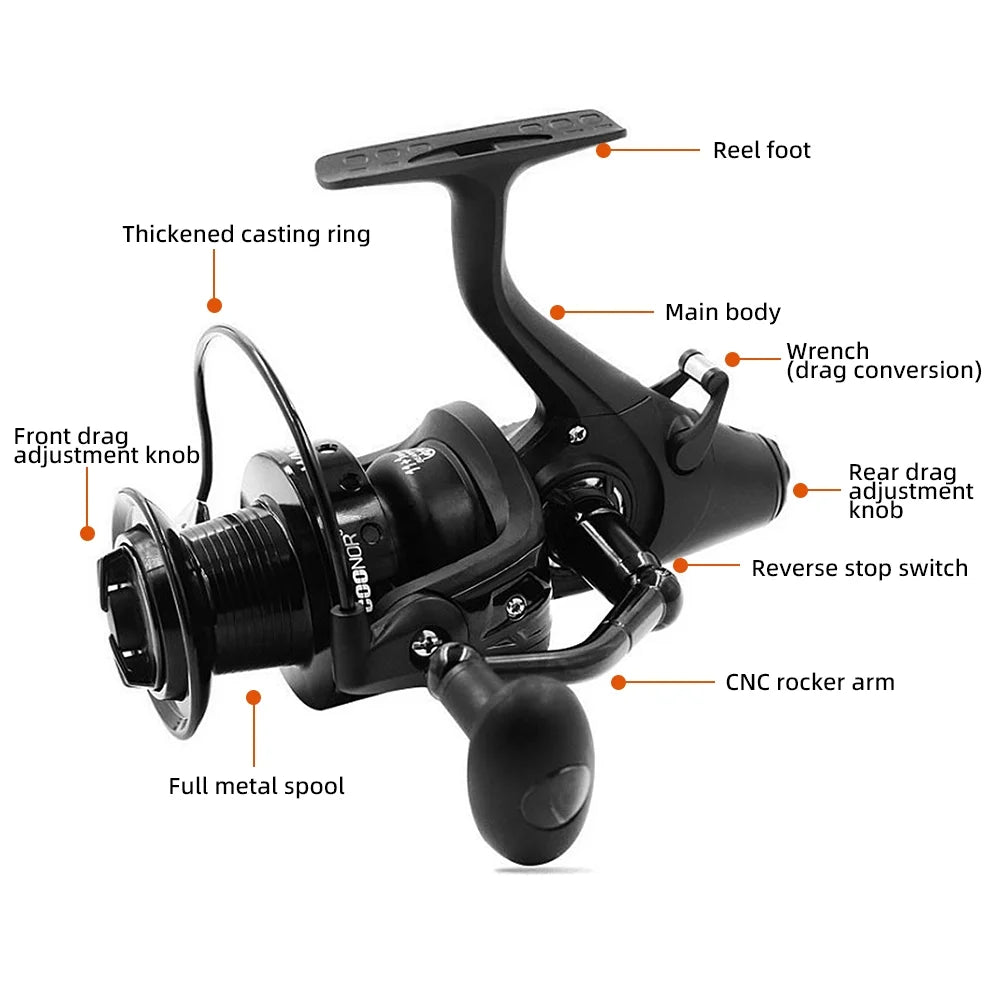 Nylon Metal Fishing Reel 5000/6000/8000, 11+1BB K3454