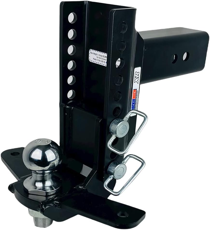 Drop Ball Mount with Sway Control Tabs, 12,000 lbs, Fits 3" Hitch, 2" Ball N78116