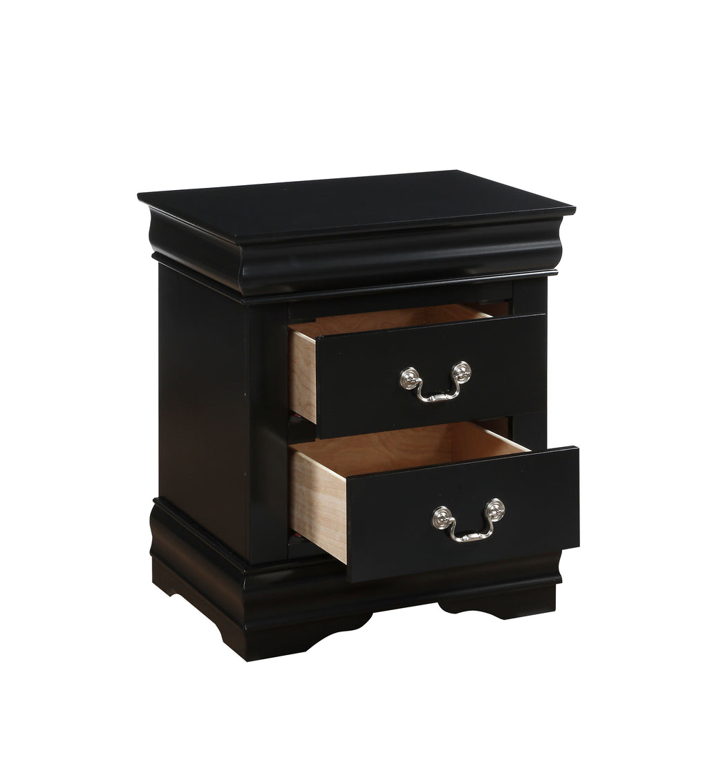 Vintage Wood Nightstand with Drawers J571250