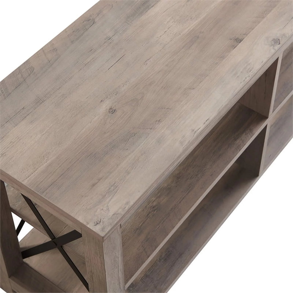 50" Wood Metal Open Back TV Stand Q88332