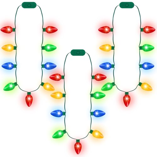 Christmas Light Necklace 3PCS with 3 Flash Modes P6646
