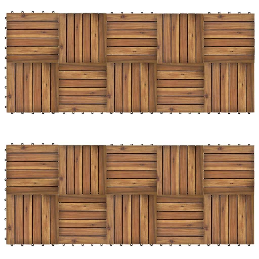 10 Pcs Acacia Decking Tiles F617