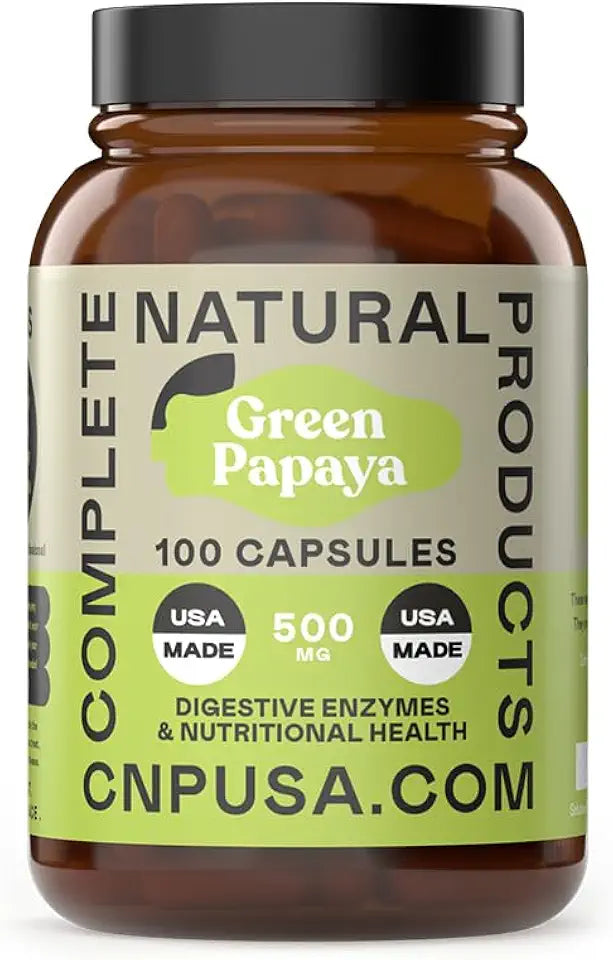 Organic Green Papaya 500mg 100 Capsules Z980350