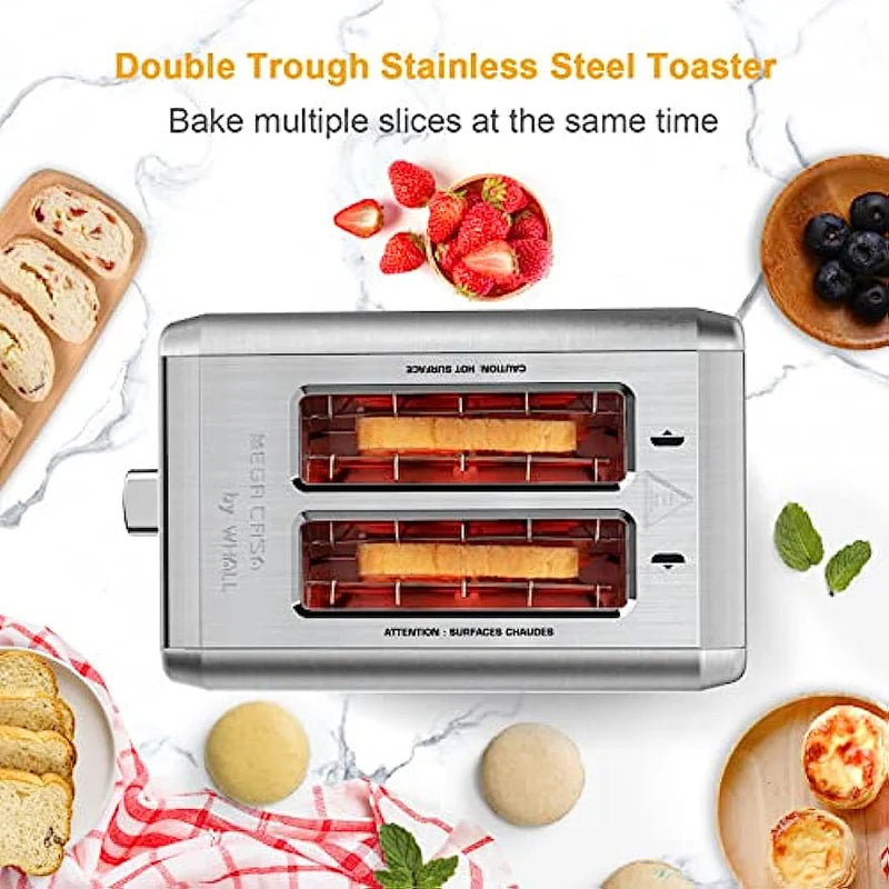 2 Slice Stainless Steel Toaster with Bagel Function J49226