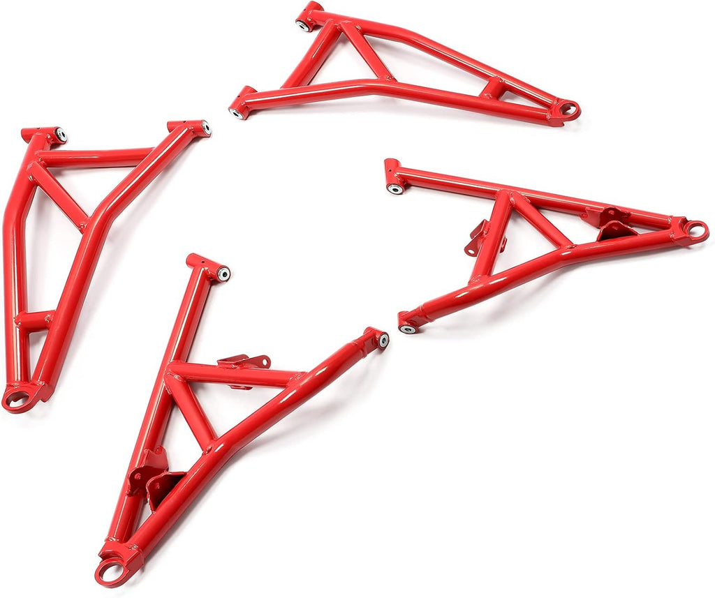 4 A Arms Front Upper & Lower A-Arms Rods High Clearance Black Q58293