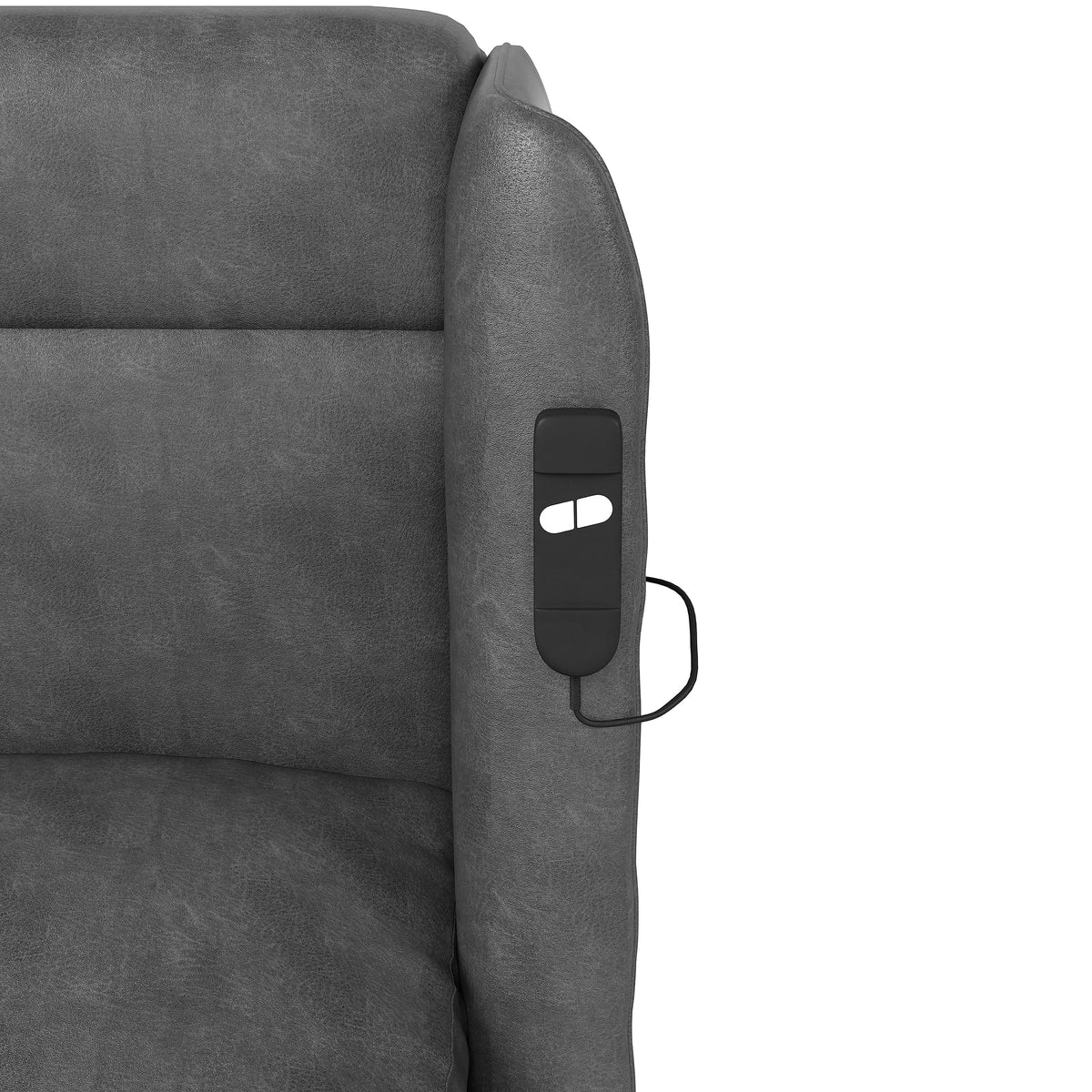Gray Faux Leather Power Recline and Lift Chair G614384