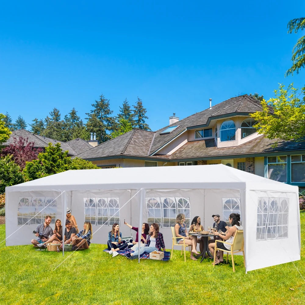 3 * 9m Waterproof PE Cloth Pergola with Iron Frame Q5297