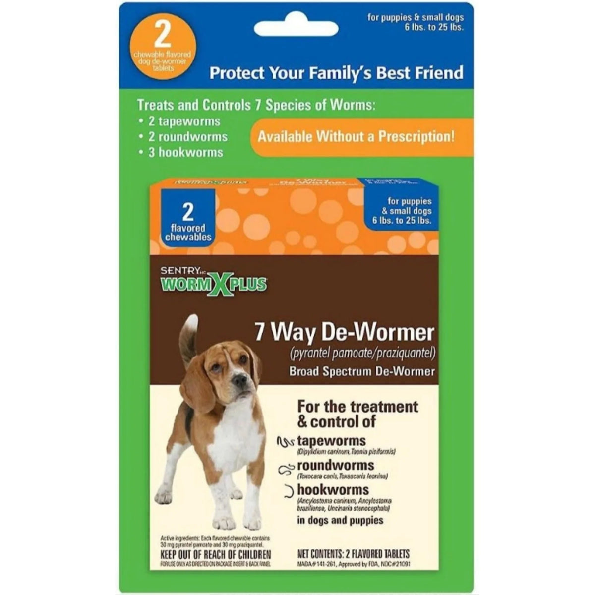 7 Way De-Wormer for Puppies and Small Dogs N468