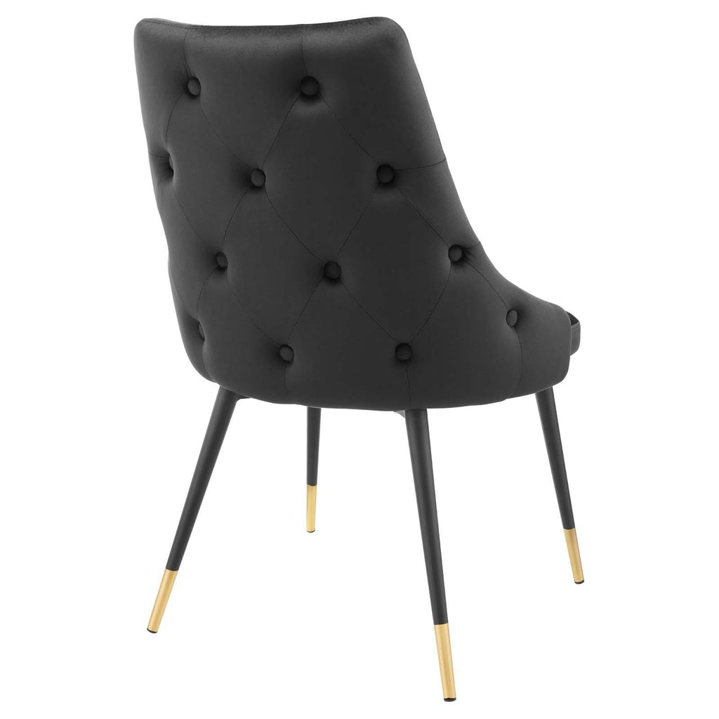 Black Performance Velvet Dining Side Chair Set of 2 Y361