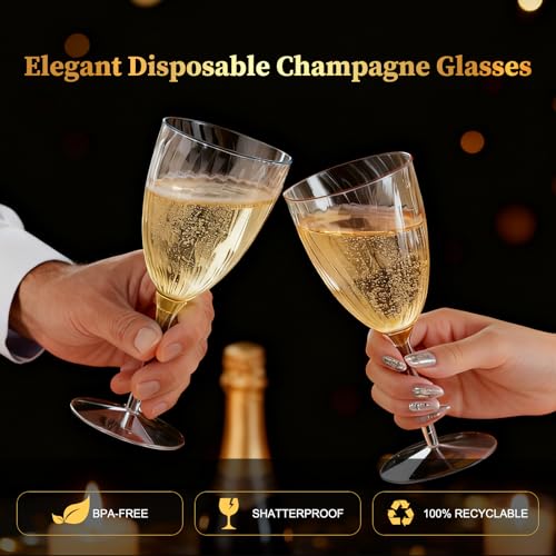 16 Pack 6oz Clear Champagne Flutes Q9944