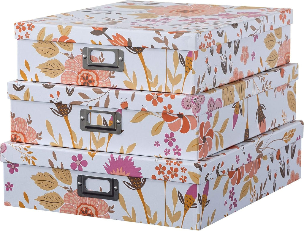 Blue Spots Set of 3 Paperboard Nesting Boxes N412