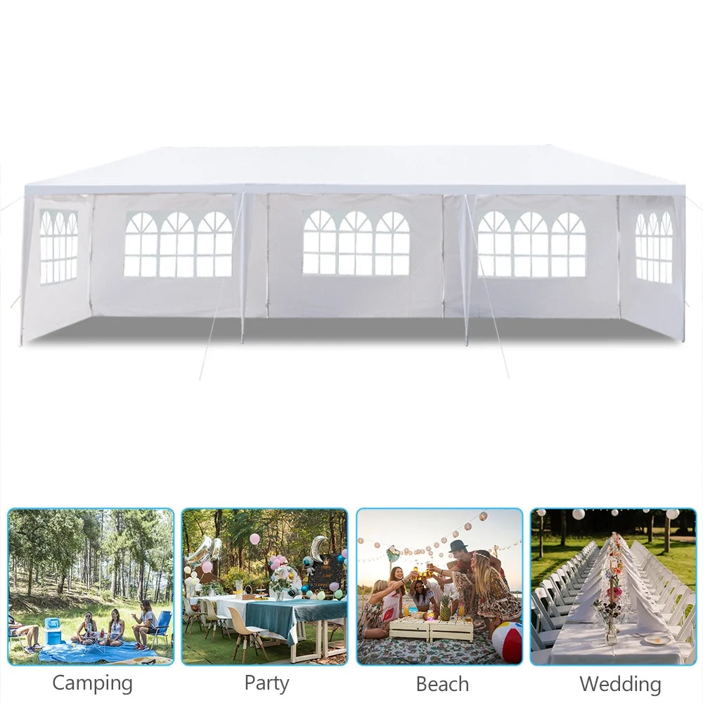 3 * 9m Waterproof PE Cloth Pergola with Iron Frame Q5297