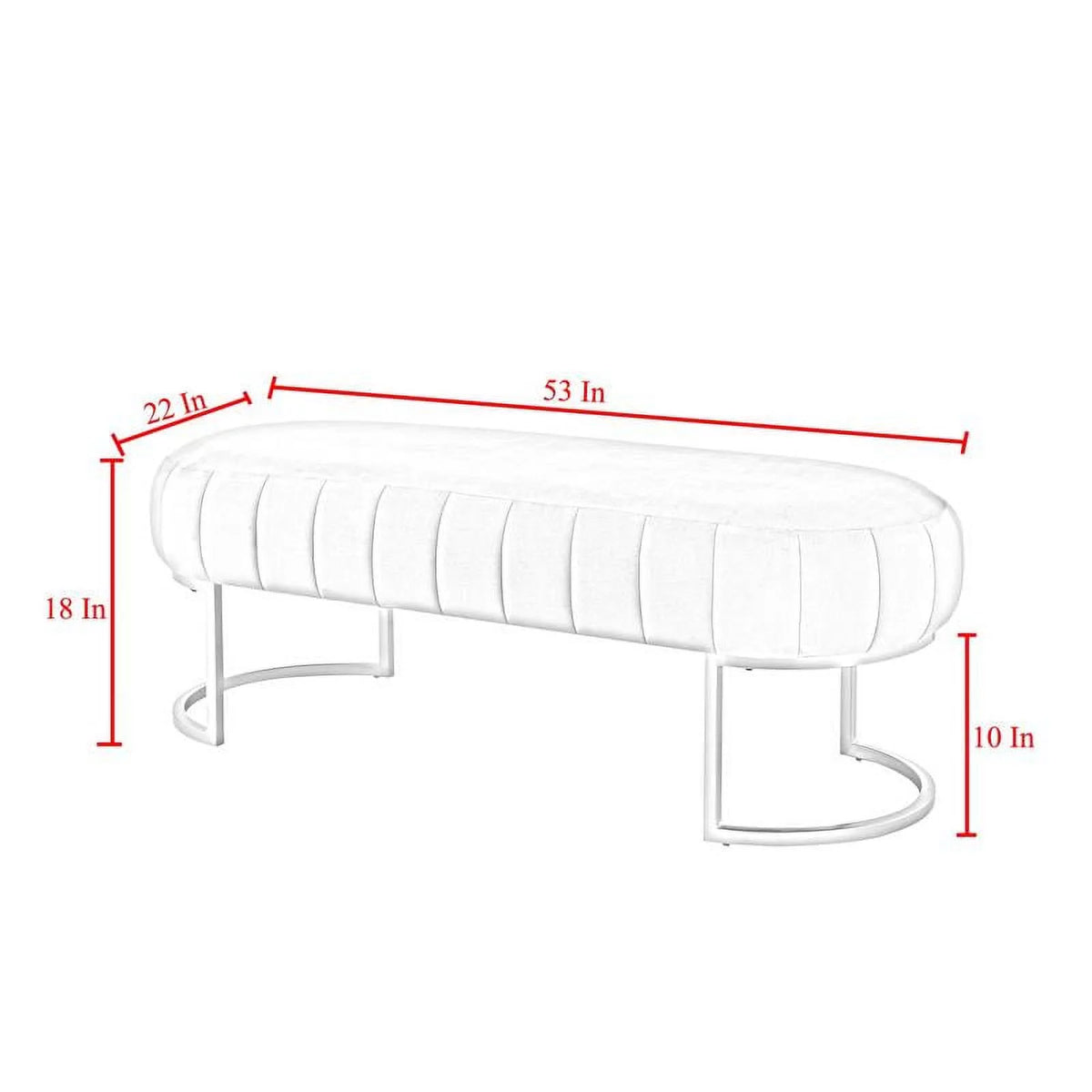 Grey & Silver Leather PU Bench A976