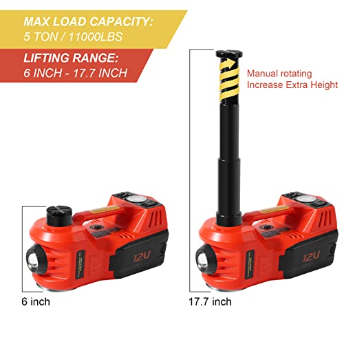 5 Ton Electric Hydraulic Car Jack Kit with LED Light Y296150