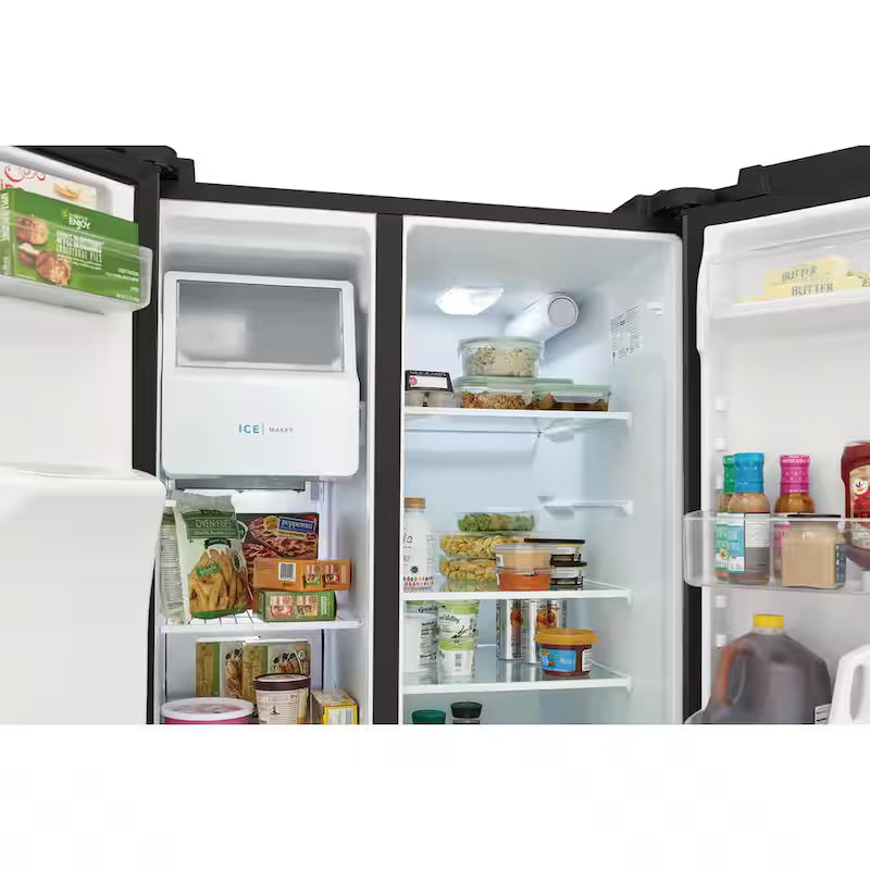 36 in. 25.6 cu. ft. Black Side by Side Refrigerator N564748