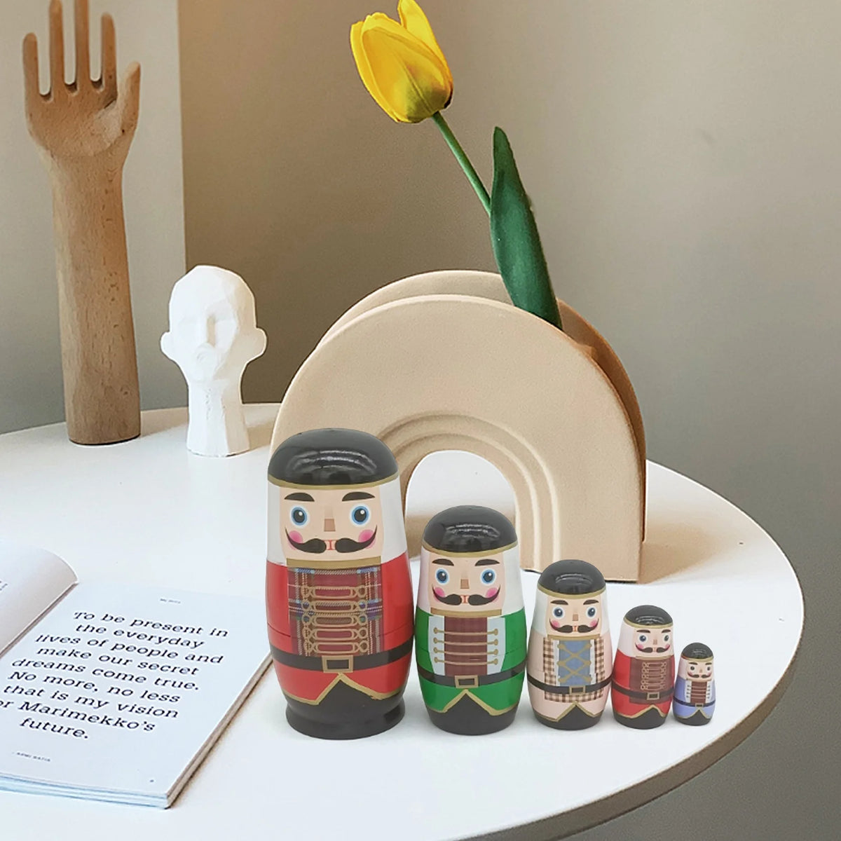 Walnut Soldier Nesting Doll Toy H199643