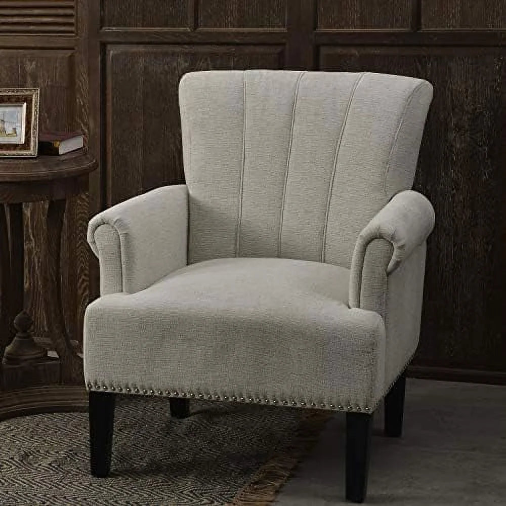 Polyester Upholstered Tufted Club Chair J1012