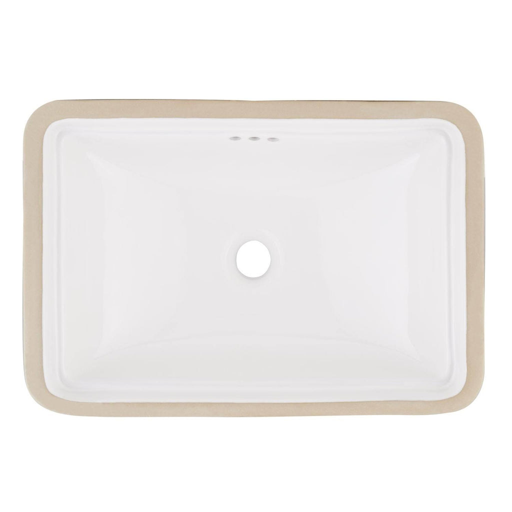 20 inch Rectangular Vitreous China Undermount Bathroom Sink E330