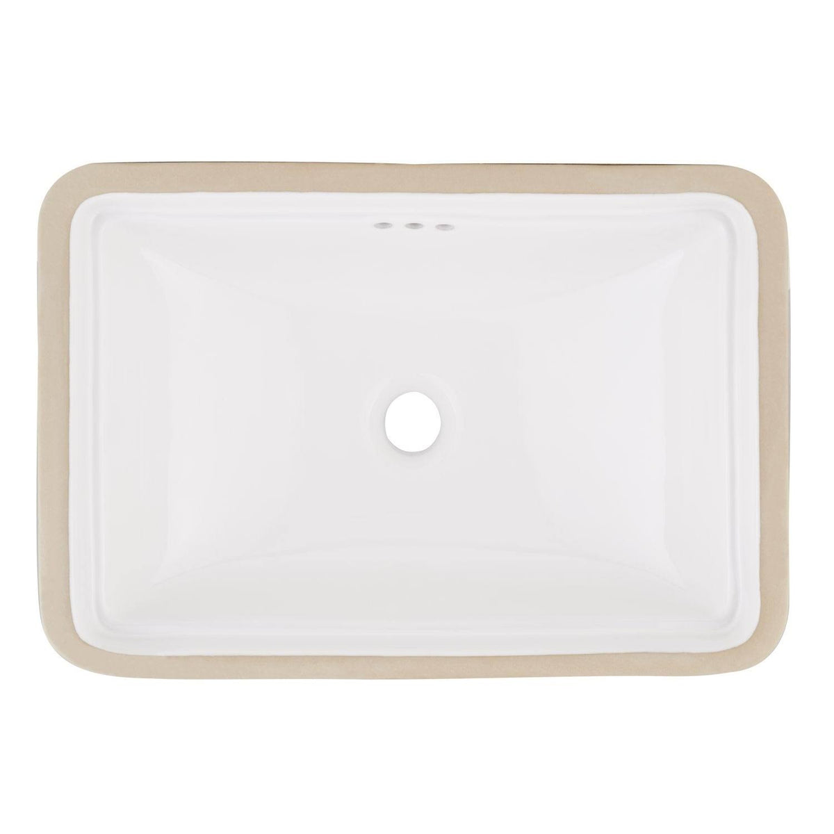 20 inch Rectangular Vitreous China Undermount Bathroom Sink E330