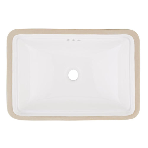 20 inch Rectangular Vitreous China Undermount Bathroom Sink E330