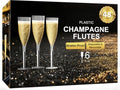 16 Pack 6oz Clear Champagne Flutes Q9944