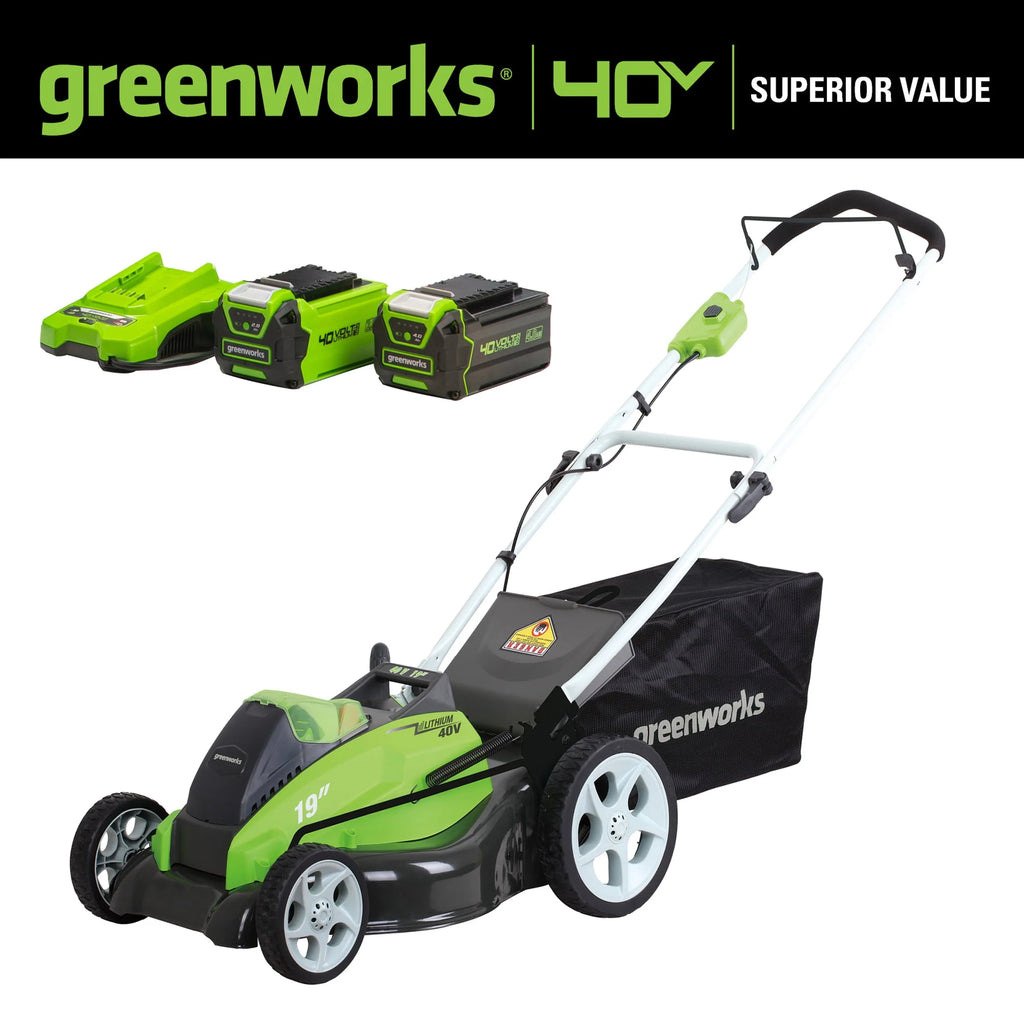 40V 19 Brushless Walk-Behind Lawn Mower with Battery & Charger C3577
