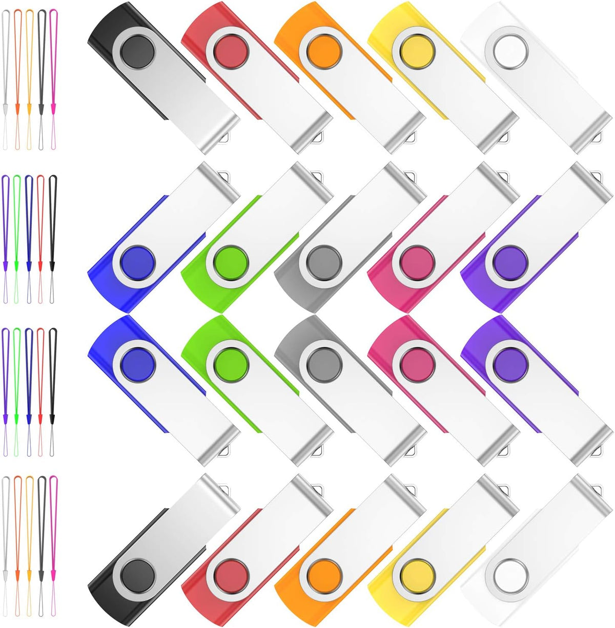20 Pack 4GB USB 2.0 Flash Drive with Led Indicator C23978