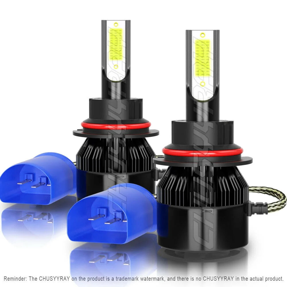 LED Headlight + Fog Light Bulbs Kit 4X Y9813