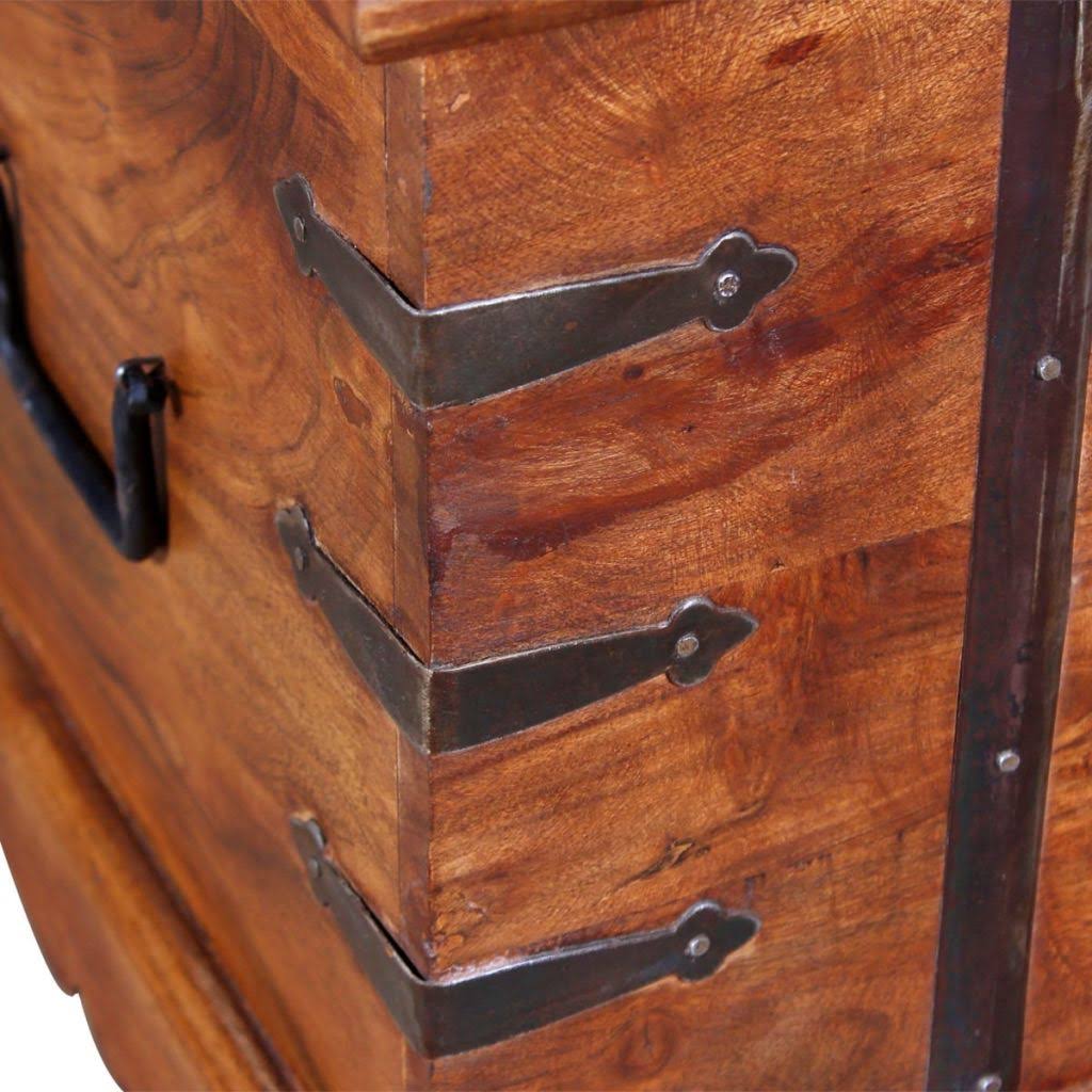 2 Piece Acacia Wood Storage Chest Set I4979