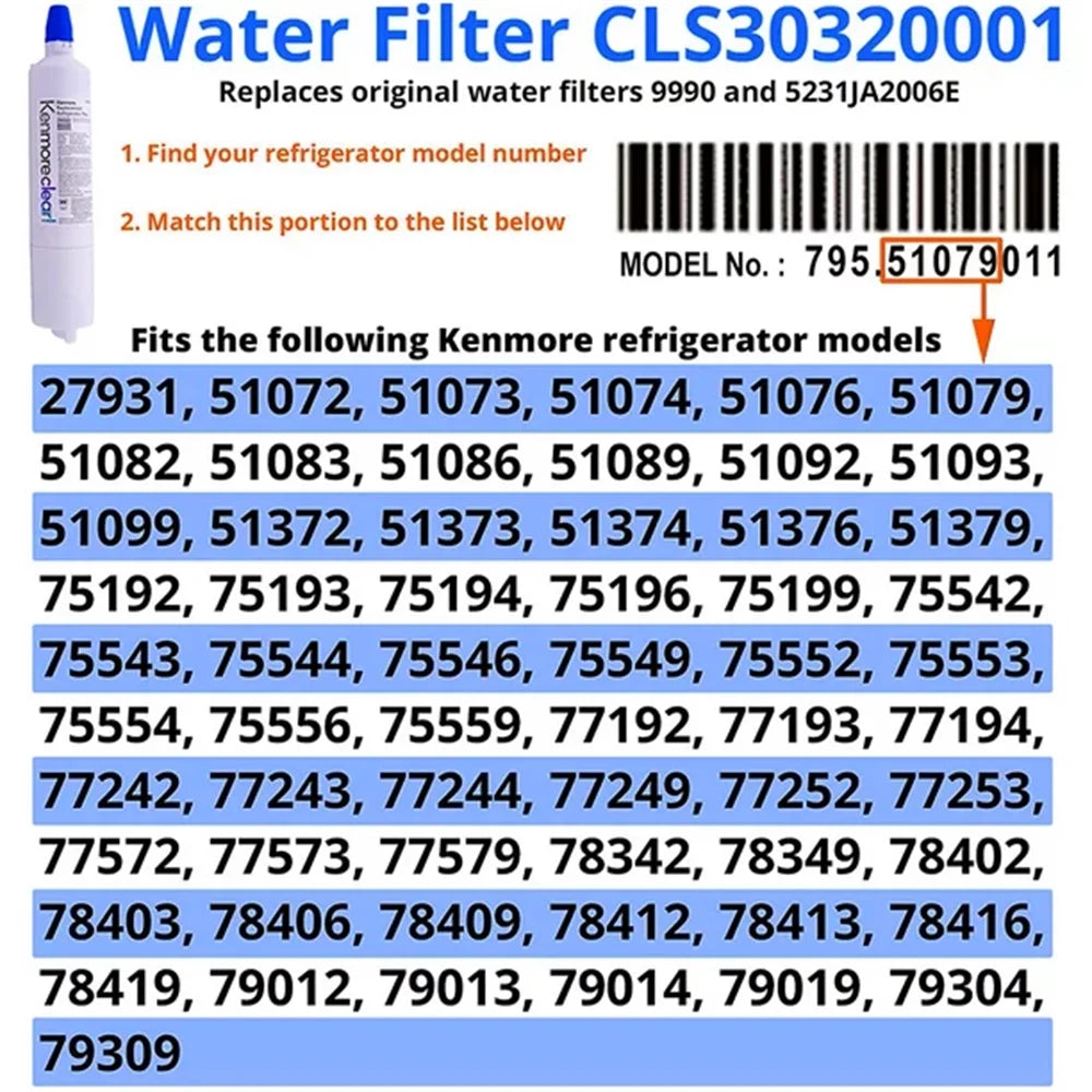 4 Pack Refrigerator Water Filter T968094