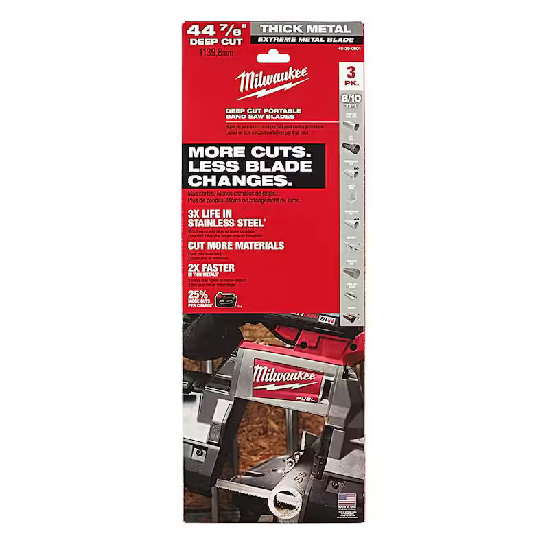 8/10 TPI Metal Deep Cut Band Saw Blade 9-Pack S5577