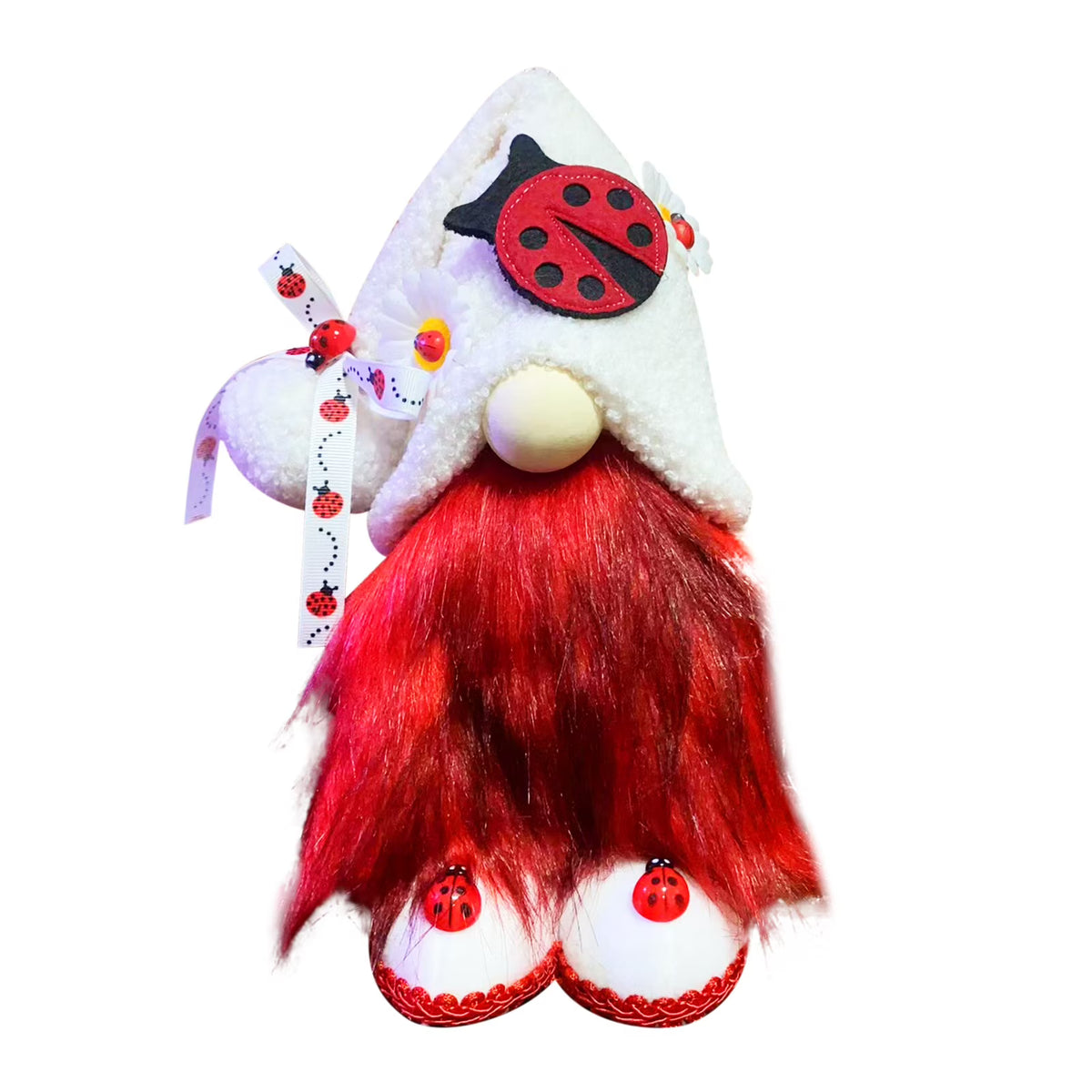 Ladybugs Daisy Holiday Ornament Doll Polyester One Size V1199