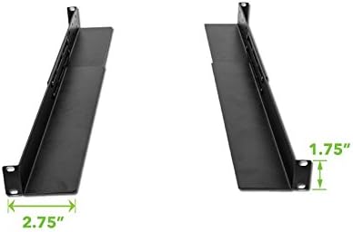 1U Rack Mount 4-Post Shelf Rail Full Depth 33.5 Inches Pack of 2 T275