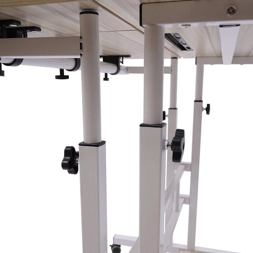 Mobile Adjustable Height Standing Desk with Wheels H49187
